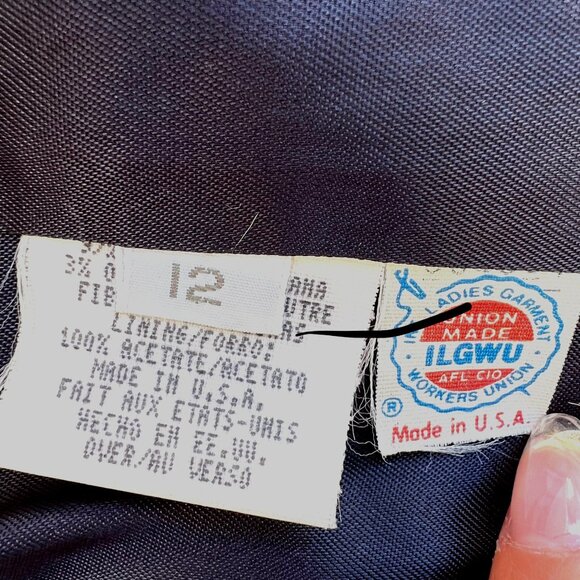 Liz Claiborne Collection Vtg Womens Plaid Tartan Wool Blend Blazer Jacket Sz 12 - Picture 6 of 9